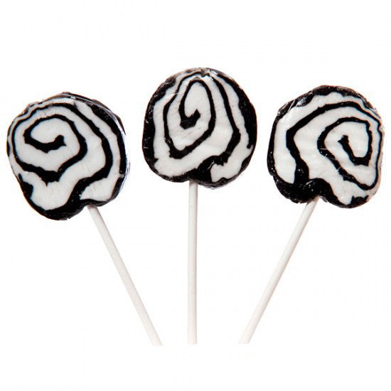 Black & White Hypno Pops Lollipops - 100ct CandyStore.com