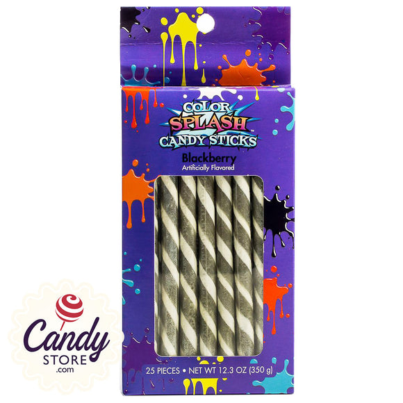 Blackberry Silver Candy Sticks Color Splash - 25ct CandyStore.com