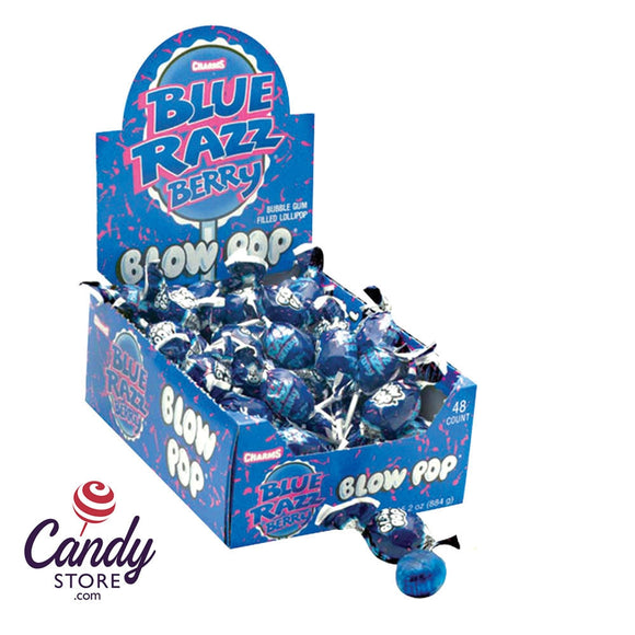 Blue Razzberry Blow Pops - 48ct CandyStore.com