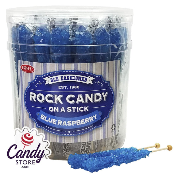 Blue Rock Candy Crystal Sticks - 36ct Jar CandyStore.com