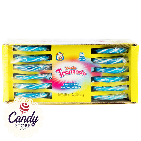 Blue Swirl Pops Paleta Trenzada - 12ct CandyStore.com