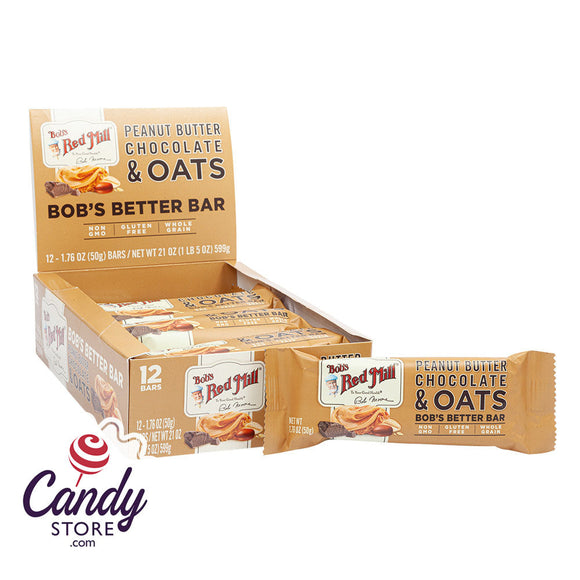 Bob's Red Mill Peanut Butter Chocolate & Oats 1.76oz Bar - 12ct CandyStore.com