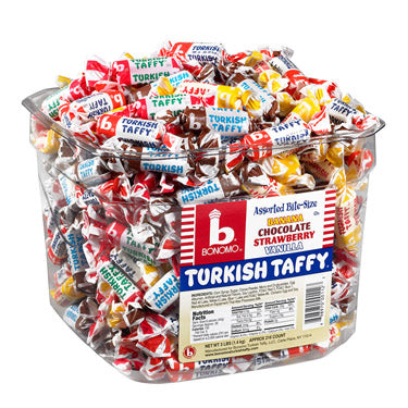 Bonomo Turkish Taffy Bites - 216pc Tub CandyStore.com