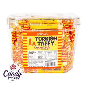 Bonomo Turkish Taffy Twists Banana - 192ct CandyStore.com