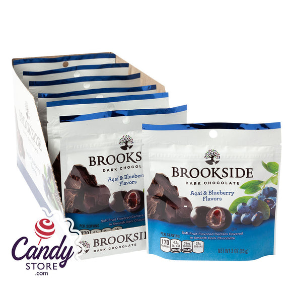 Brookside Dark Chocolate Acai Bluebery 3oz Pouch - 10ct CandyStore.com