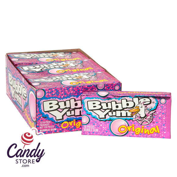 Bubble Yum Original Bubble Gum 10-Piece Packs - 12ct CandyStore.com