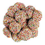 Bulk Chocolate Nonpareils w Seeds Rainbow & White - 6lb CandyStore.com
