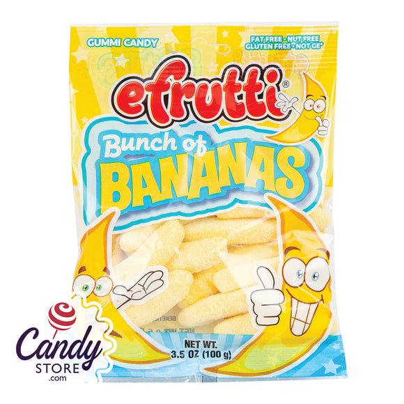 Bunch Of Bananas Gummi Bananas Efrutti Candy - 12ct Peg Bags CandyStore.com