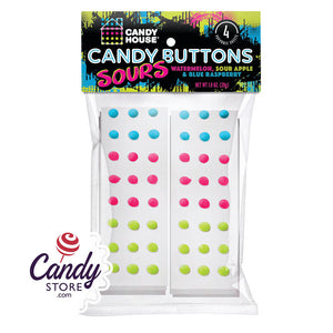 Candy Buttons Sour 1oz Peg Bags - 24ct CandyStore.com