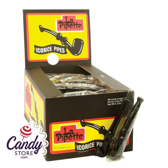 Candy Pipes Black Licorice - 60ct CandyStore.com