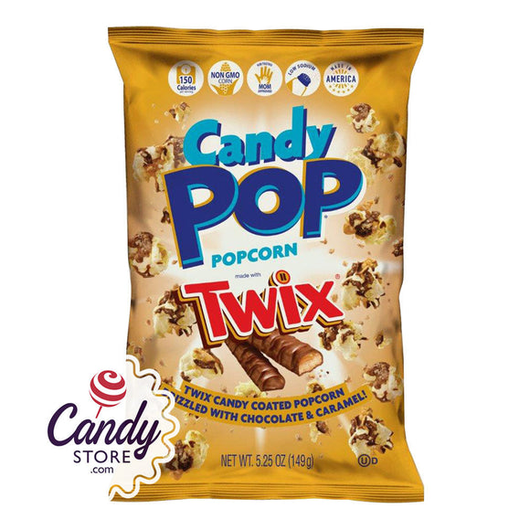 Candy Pop Twix Popcorn 5.25oz Bags - 12ct CandyStore.com
