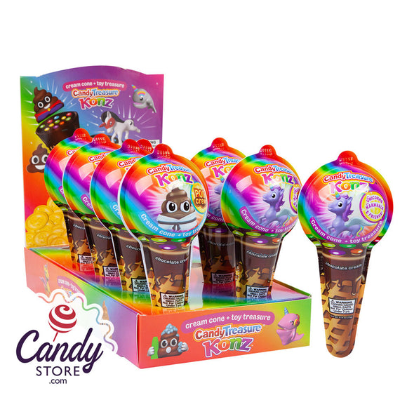 Candy Treasure Konz Ice Cream Cone With Toy Surprise - 10ct CandyStore.com