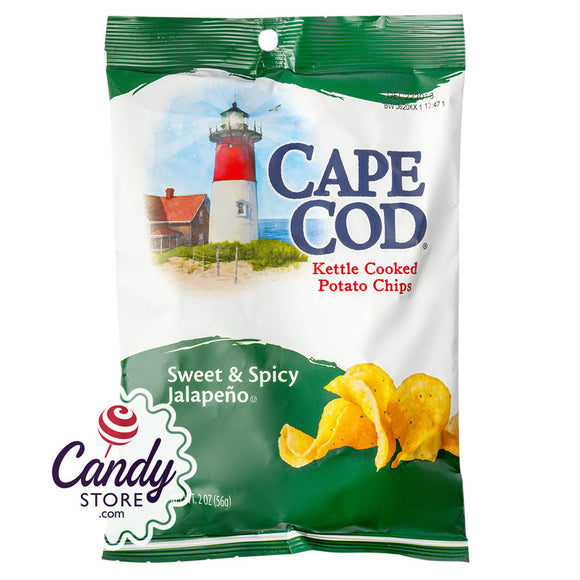Cape Cod Chips Sweet & Spicy Jalapeno 2oz Peg Bags - 24ct CandyStore.com