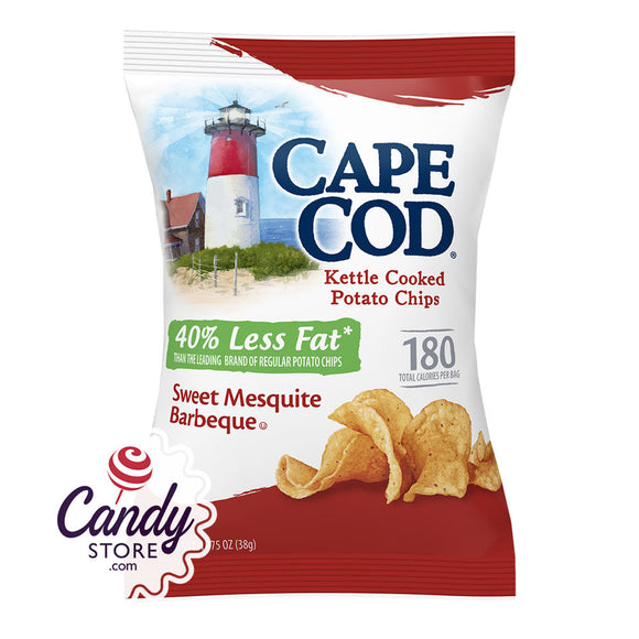 Cape Cod Less Fat Bbq Potato Chips 1.5oz Bags - 56ct CandyStore.com