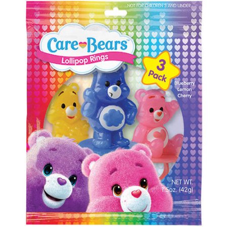 Care Bears 3 Pack Ring Pop - 12ct CandyStore.com