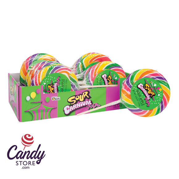 Carnival Pops Sour Lollipops - 12ct CandyStore.com