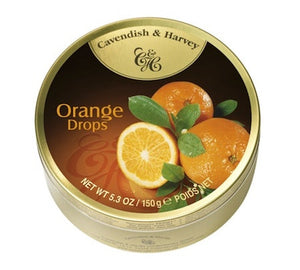 Cavendish & Harvey Orange Drops Tin - 12ct CandyStore.com