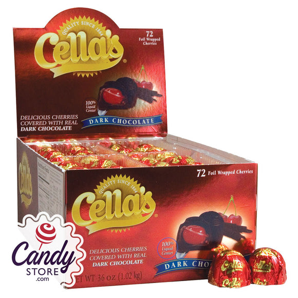 Cella's Dark Chocolate Cherries - 72ct CandyStore.com