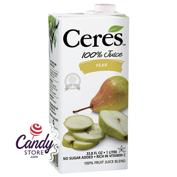 Ceres Pear Juice 33.8oz Boxes - 12ct CandyStore.com