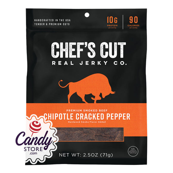 Chef's Cut Chipotle Beef Jerky 2.5oz Bags - 8ct CandyStore.com