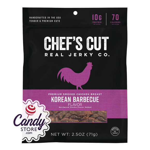Chef's Cut Korean Bbq Chicken Jerky 2.5oz Peg Bags - 8ct CandyStore.com