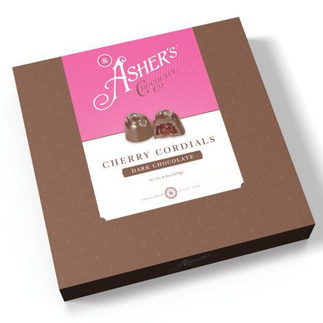 Cherry Cordials Dark Chocolate - 6.1oz Gift Box - 10ct CandyStore.com