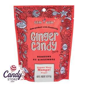 Chewy Mango Gem Gem Ginger Candy - 12ct Peg Bags CandyStore.com