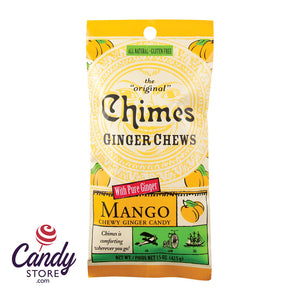 Chimes Mango Ginger Chews 1.5oz Bag - 12ct CandyStore.com