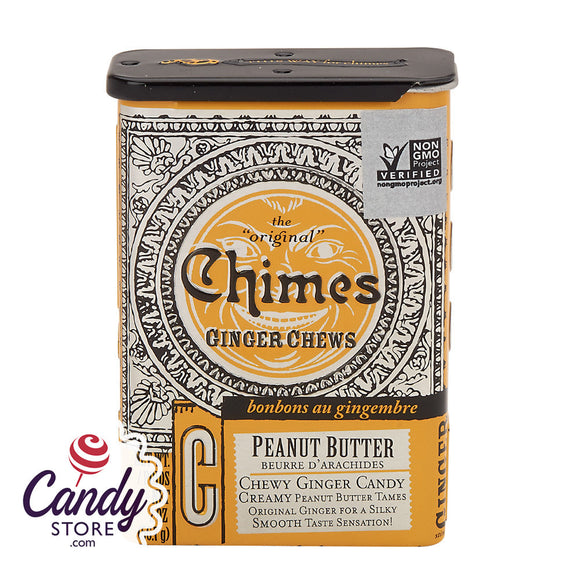 Chimes Peanut Butter Ginger Chews 2oz 20ct Tin - 20ct CandyStore.com