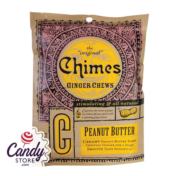 Chimes Peanut Butter Ginger Chews 5oz Bag - 20ct CandyStore.com