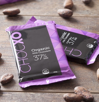 ChocXO Organic 37% Milk Chocolate Bars - 12ct CandyStore.com