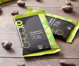 ChocXO Organic 70% Dark Chocolate Bars - 12ct CandyStore.com
