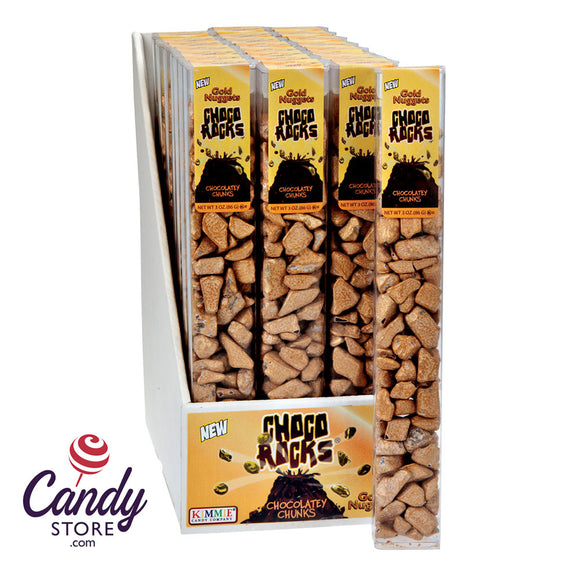 Choco Rocks Gold Nuggets 3oz Tube - 12ct CandyStore.com