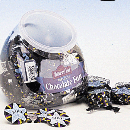 Chocolate Poker Chip Mesh Bags - 30ct Tub CandyStore.com