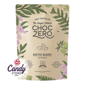 Choczero Milk Chocolate Almond Keto Bark 6oz Pouch - 12ct CandyStore.com