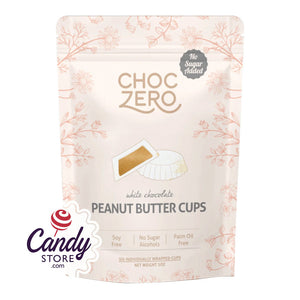 Choczero White Chocolate Peanut Butter Cups 3oz Pouch - 12ct CandyStore.com