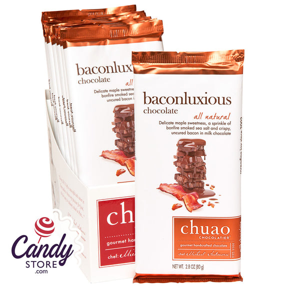 Chuao Baconluxious Milk Chocolate Bars - 12ct CandyStore.com