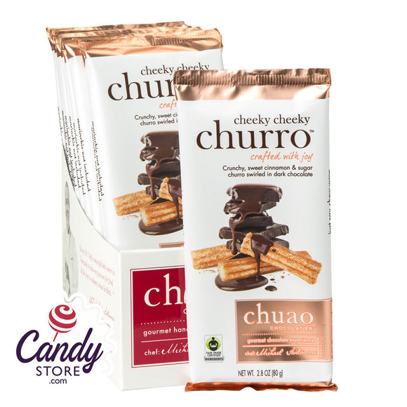 Chuao Dark Chocolate Cheeky Cheeky Churro 2.8oz Bar - 12ct CandyStore.com