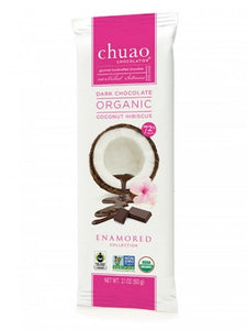 Chuao Dark Chocolate Coconut Hibiscus Organic Bars - 24ct CandyStore.com