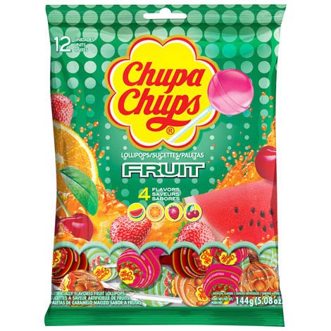 Chupa Chups Fruit Pops Peg Bags - 12ct CandyStore.com