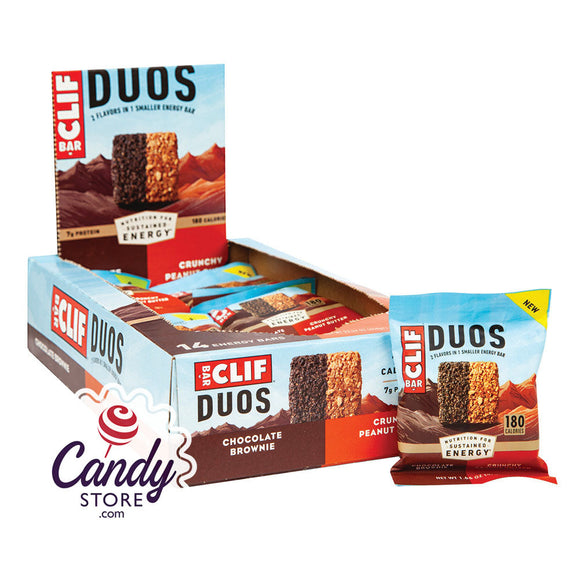 Clif Bar Duos Chocolate Brownie & Crunchy Peanut Butter 1.66oz - 168ct CandyStore.com