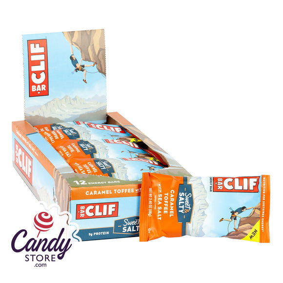 Clif Bar Sweet & Salty Caramel Toffee With Sea Salt 2.4oz - 12ct CandyStore.com