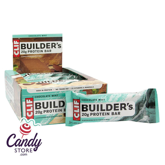 Clif Builder's Chocolate Mint 2.4oz Bar - 12ct CandyStore.com