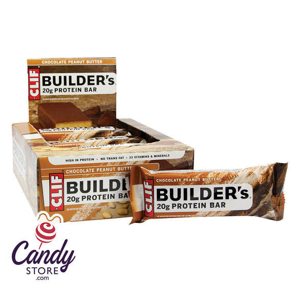 Clif Builder's Chocolate Peanut Butter 2.4oz Bar - 12ct CandyStore.com