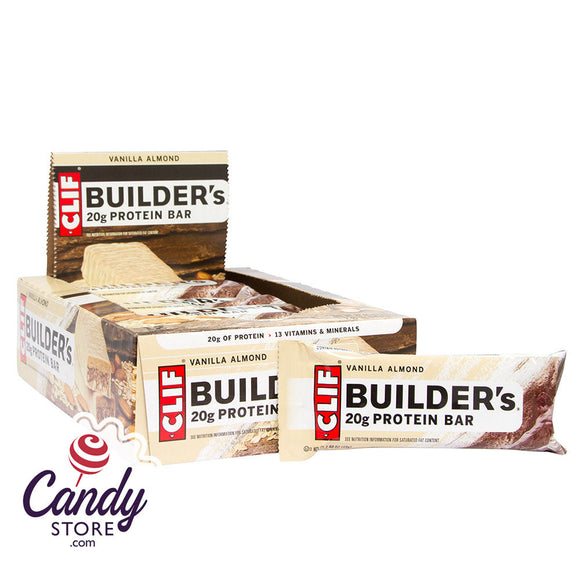 Clif Builder's Vanilla Almond 2.4oz Bar - 12ct CandyStore.com