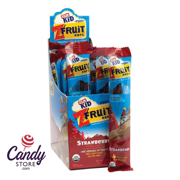 Clif Kid Strawberry Fruit Ropes 0.7oz - 18ct CandyStore.com