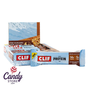 Clif Salted Caramel Cashew Whey Protein 1.98oz Bar - 8ct CandyStore.com