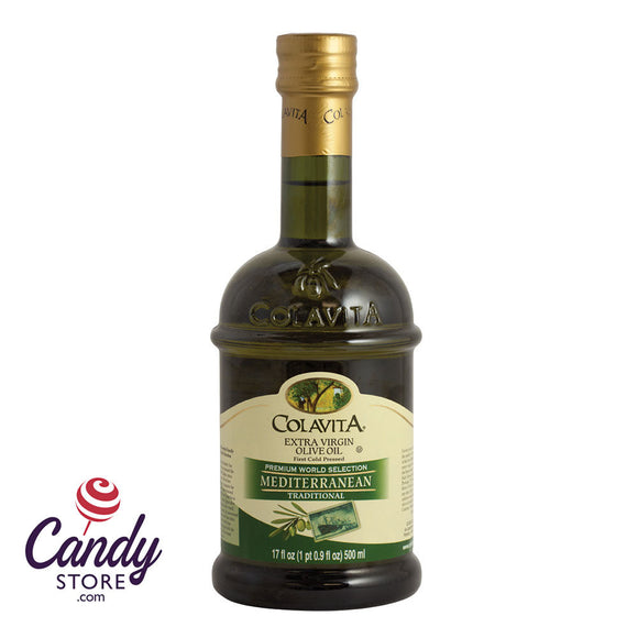 Colavita Mediterranean Extra Virgin Olive Oil 17oz Bottle - 6ct CandyStore.com