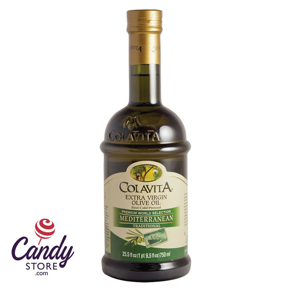 Colavita Mediterranean Extra Virgin Olive Oil 25oz Bottle - 6ct CandyStore.com