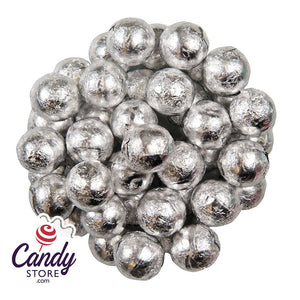 Color It Candy Silver Foiled Milk Chocolate Balls - 10lb CandyStore.com